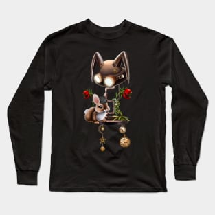 Steampunk, cute little bunny with hat Long Sleeve T-Shirt